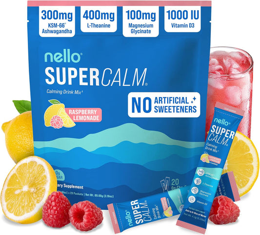 Nello Supercalm Powdered Raspberry Lemonade Drink Mix