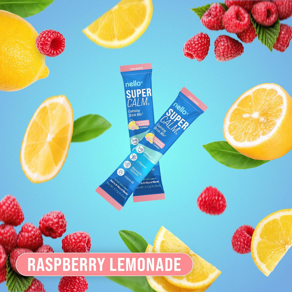 Nello Supercalm Powdered Raspberry Lemonade Drink Mix